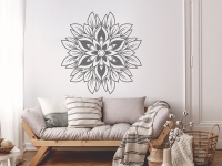 Wandtattoo Dekorative Lebensblüte im Wohnzimmer