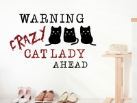 Wandtattoo Catlady im Flur