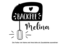 Wandtattoo Backfee mit Wunschname