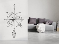 Wandtattoo Windrose im Ethno Style im Wohnzimmer