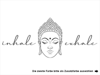 Wandtattoo Buddha Kopf