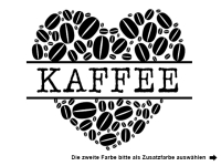 Wandtattoo Kaffeebohnenherz