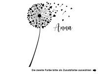 Wandtattoo Herzblume mit Wunschname