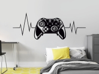 Wandtattoo Game Controller Herzlinie