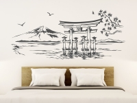 Wandtattoo Japan Landschaft mit Torii | Bild 2