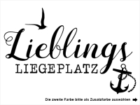 Wandtattoo Lieblings Liegeplatz mit Anker