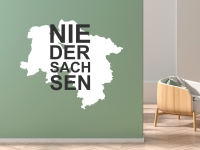 Wandtattoo Niedersachsen im Wohnzimmer