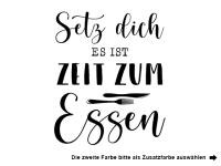 Wandtattoo Zeit zum Essen Motivansicht