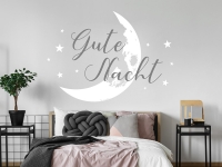 Wandtattoo Gute Nacht mit Mond und Sternen | Bild 2