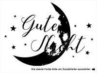 Wandtattoo Gute Nacht Mond