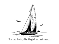 Wandtattoo Segelboot mit Spruch