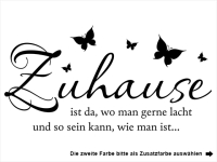 Wandtattoo Zuhause ist da