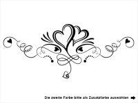 Wandtattoo Herzen Ornament Motivansicht