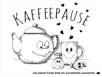 Wandtattoo Kaffee Pause mit Herzen Motivansicht