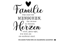 Wandtattoo Familie in deinem Herzen