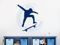 Wandtattoo Skater Wirbel im Kinderzimmer