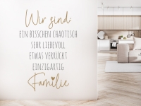 Wandtattoo Einzigartige Familie