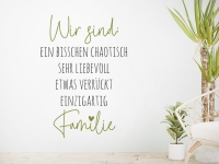 Wandtattoo Einzigartige Familie im Flur