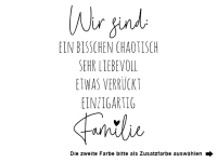 Wandtattoo Einzigartige Familie