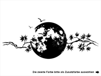 Wandtattoo Äste mit Vollmond