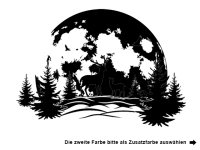 Wandtattoo Waldlichtung mit Vollmond