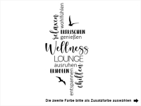 Wandtattoo Wellness Lounge Begriffe Motivansicht