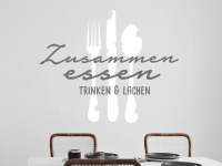 Zusammen essen Wandtattoo im Esszimmer