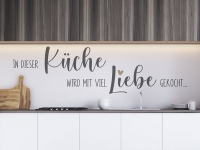 Wandtattoo Mit viel Liebe in der Küche