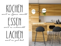 Wandtattoo Kochen Essen Lachen | Bild 2