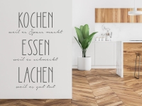 Wandtattoo Kochen Essen Lachen | Bild 4