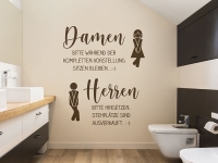 Wandtattoo Originelle Toilettenregeln