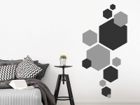 Wandtattoo Hexagon Set zweifarbig | Bild 3