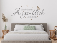 Wandtattoo Einfach den Augenblick im Wohnzimmer