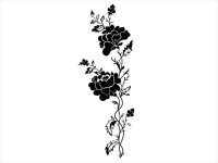 Wandtattoo Geschwungene Ranke aus Rosen Motivansicht