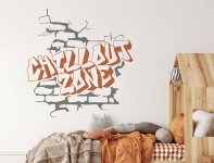 Wandtattoo Chillout Zone im Jugendzimmer