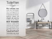 Wandtattoo Toilettenregeln | Bild 2