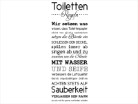 Wandtattoo Wichtige Regeln auf der Toilette Motivansicht