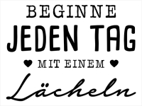 Wandtattoo Lächeln mit Herzen Motivansicht