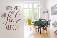 Wandtattoo Hier wird mit Liebe gekocht | Bild 4