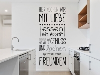 Wandtattoo Hier kochen wir mit Liebe | Bild 3