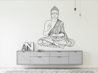 Wandtattoo Buddha Figur