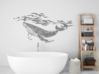Wandtattoo Schwimmender Wal