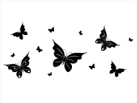 Wandtattoo Design Schmetterlinge Motivansicht