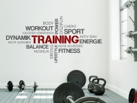 Wandtattoo Fitness Wortwolke Training | Bild 2
