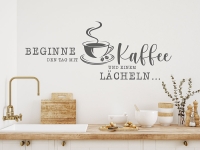 Wandtattoo Beginne den Tag mit Kaffee | Bild 2