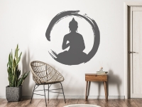 Wandtattoo Buddha Kreis Vintage Optik