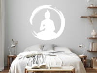 Wandtattoo Buddha Kreis Vintage Optik