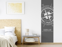 Wandtattoo Wandbanner Kompass mit Wunschort | Bild 2