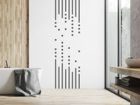 Wandtattoo Punkte und Linien Banner im Wohnzimmer