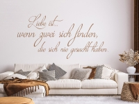 Wandtattoo Liebe ist wenn zwei sich finden | Bild 3